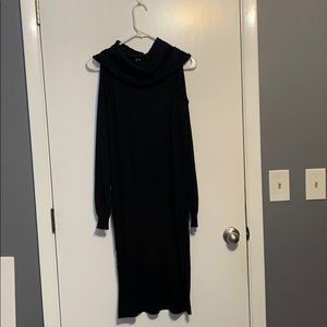 The limited Black Open shoulder sweater dress.